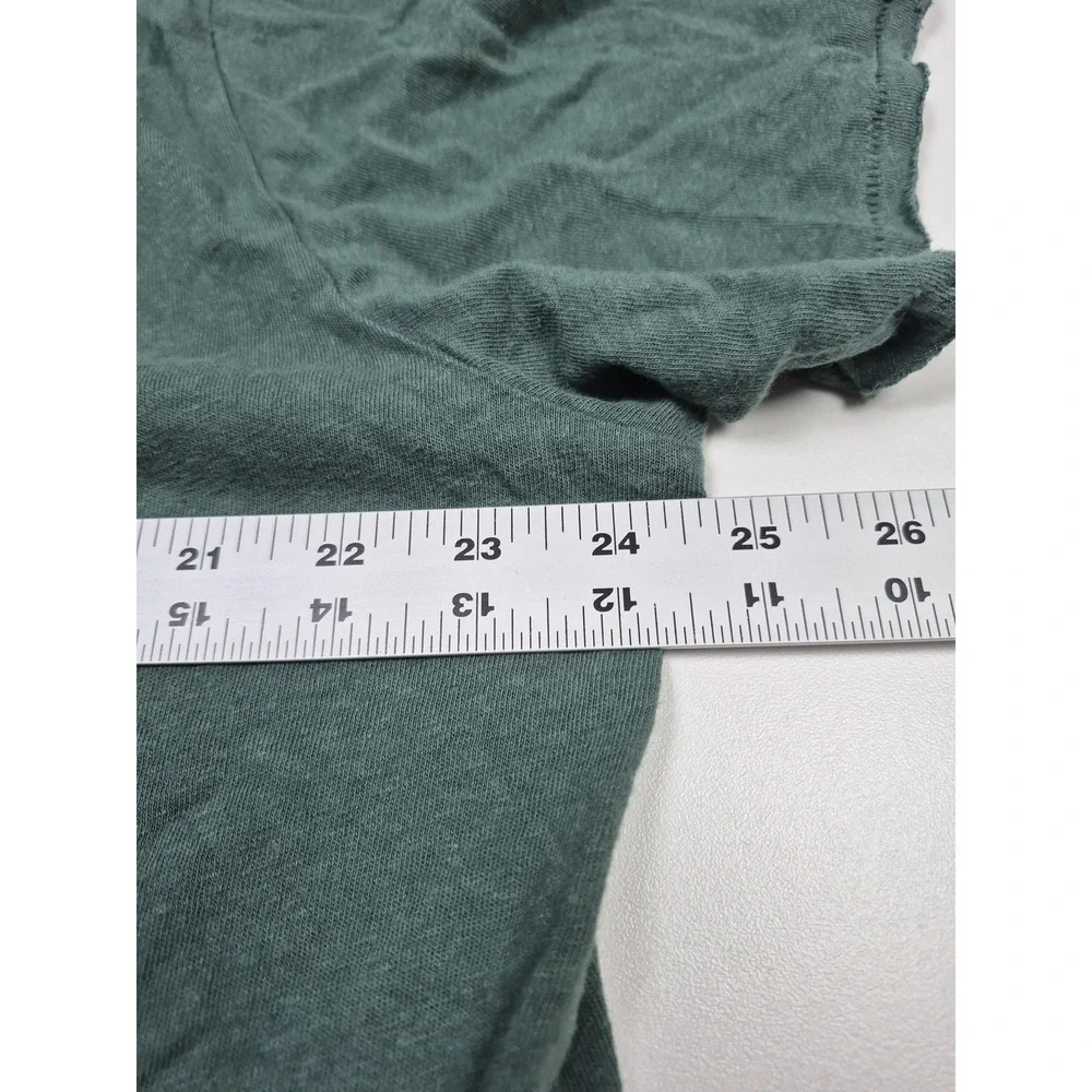 Rag & Bone Polo Shirt Mens XL Green Linen Cotton Jersey Casual Lightweight